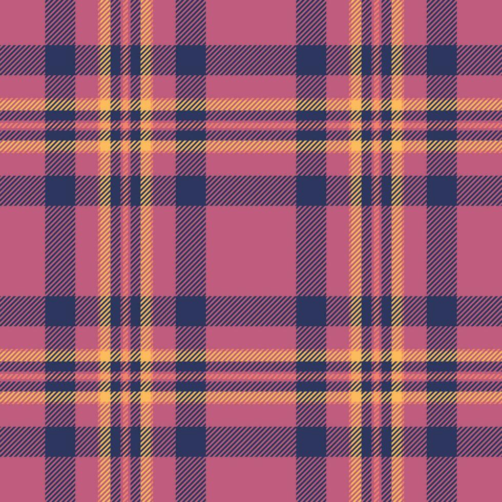 Plaid textile background of seamless fabric pattern with a tartan check texture vector. vector