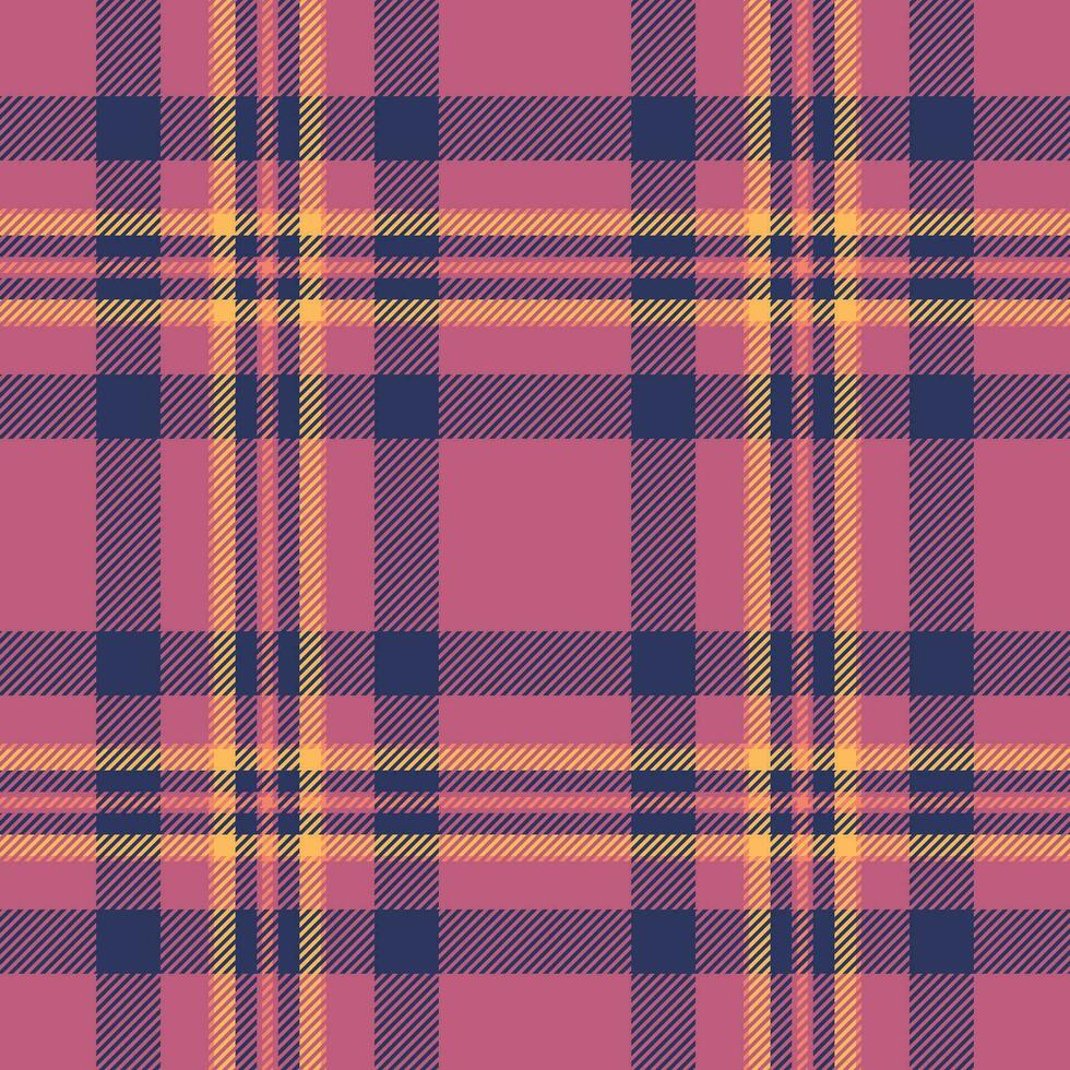 Plaid textile background of seamless fabric pattern with a tartan check texture vector. vector