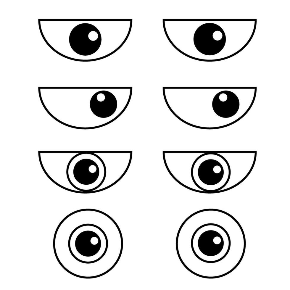 Eyes icon vector set. see illustration sign collection. watch symbol or logo.