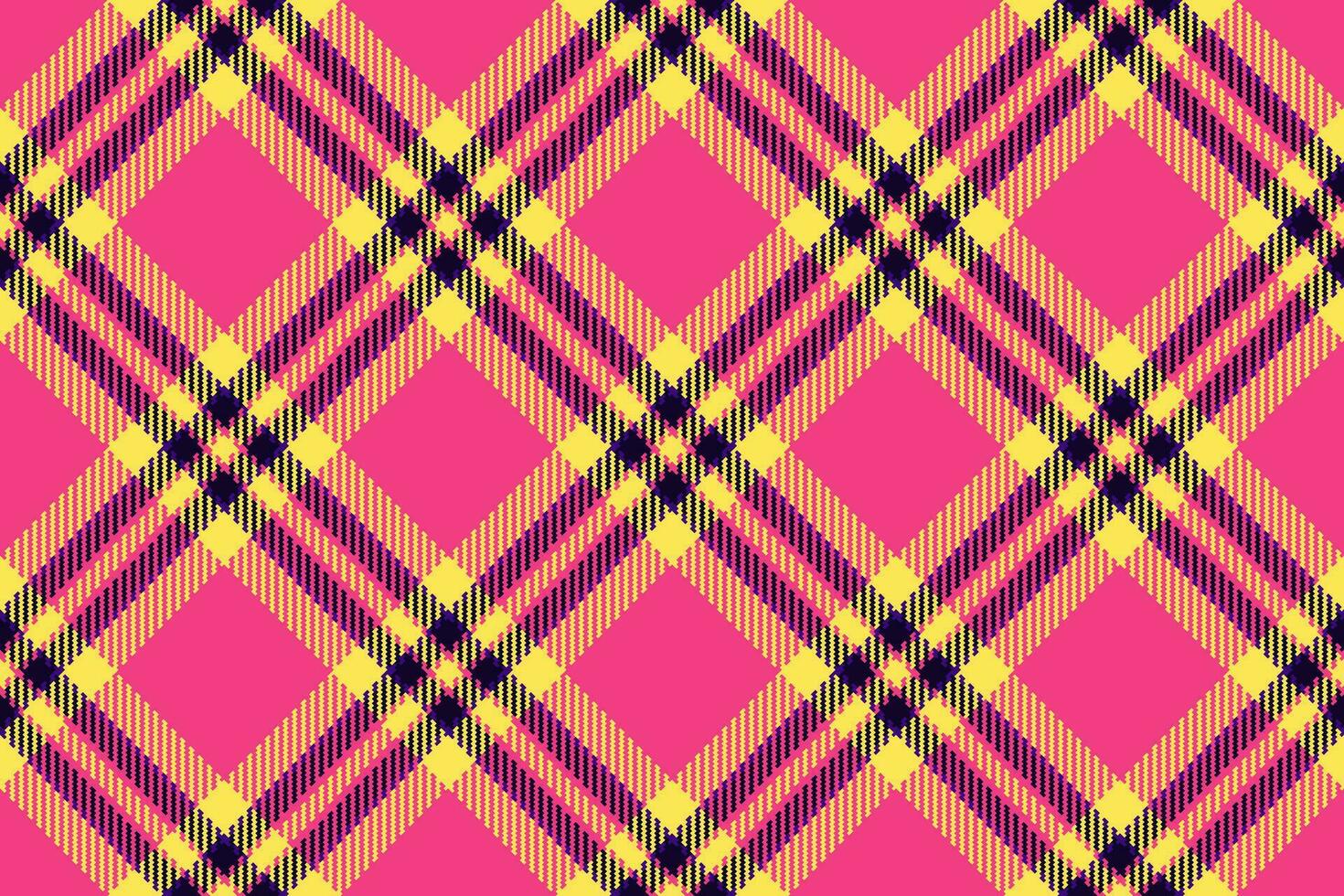Check tartan fabric of seamless vector texture with a pattern textile plaid background.