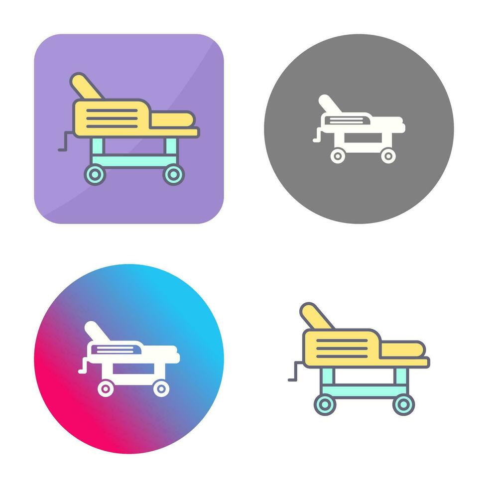 icono de vector de cama de hospital