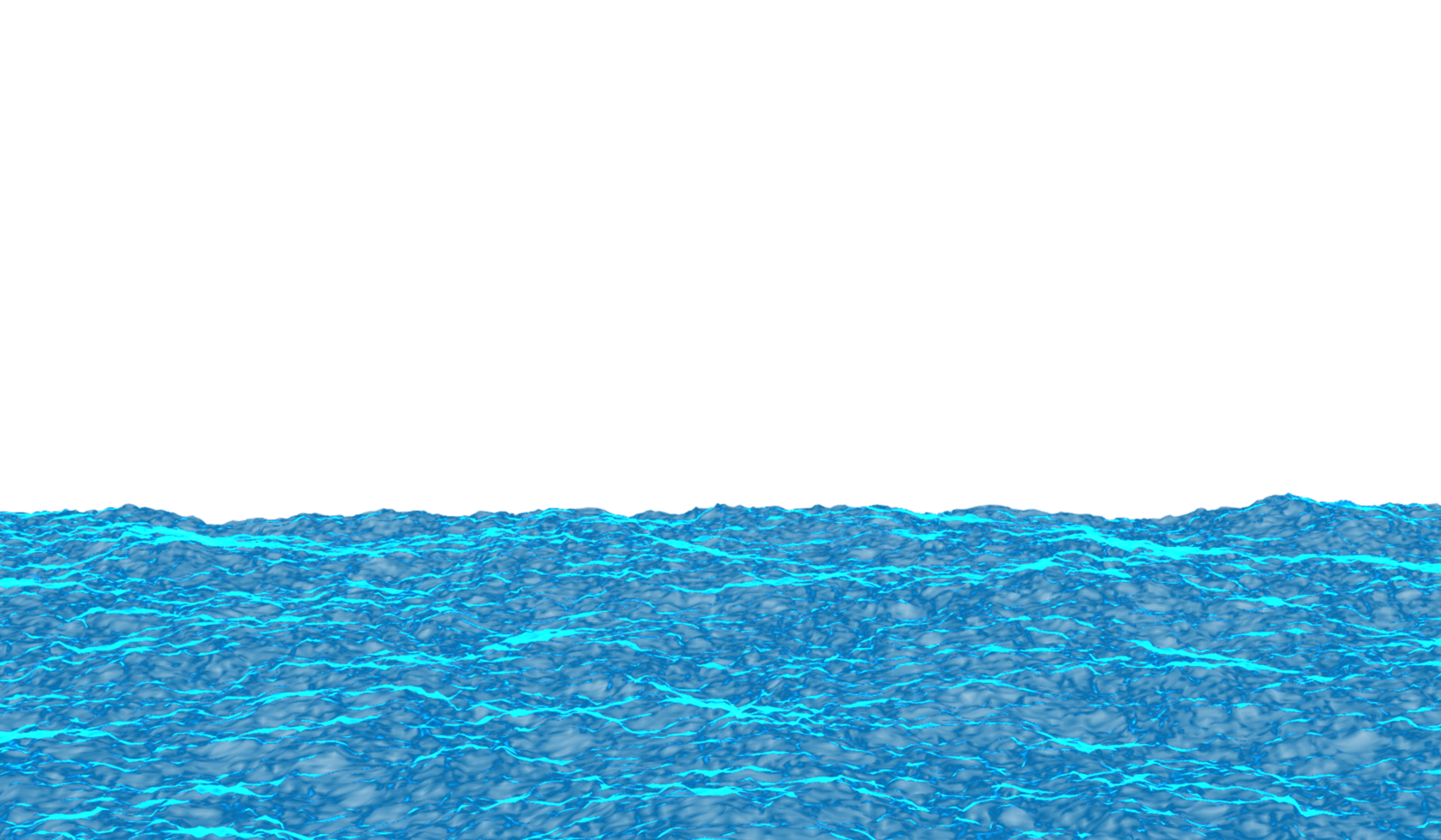 Digital technology abstract blue light particles water waves png