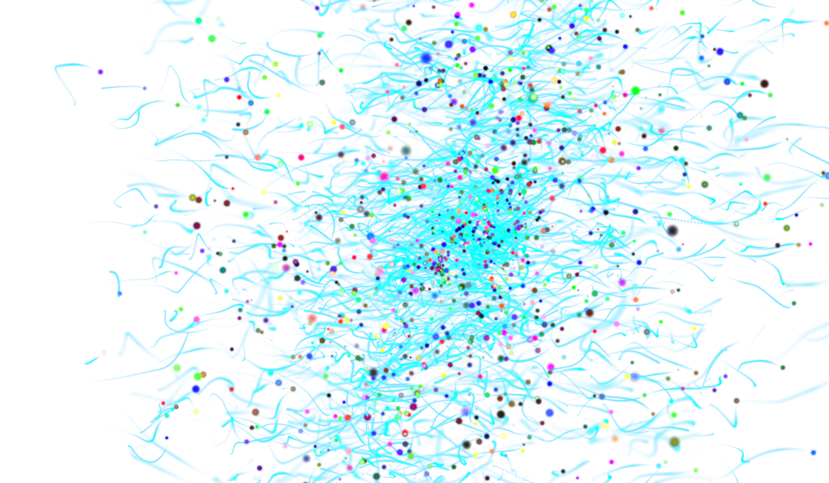 3D abstract digital technology blue light particles png