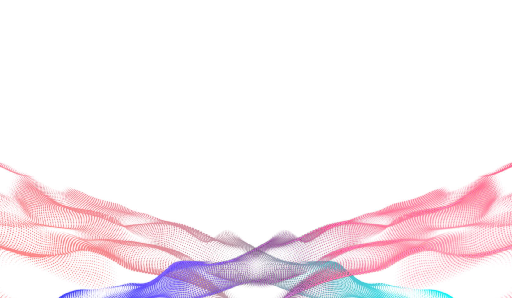 3D abstract digital technology multicolored light particles wave png