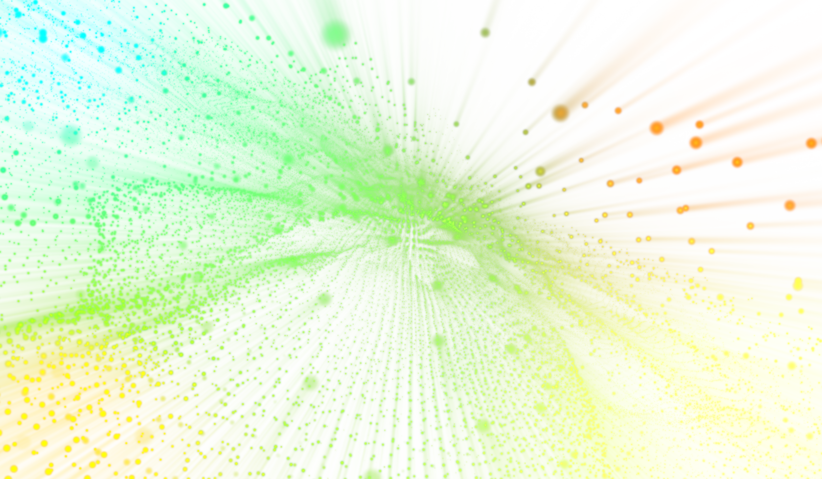 3D abstract digital technology multicolored light particles png