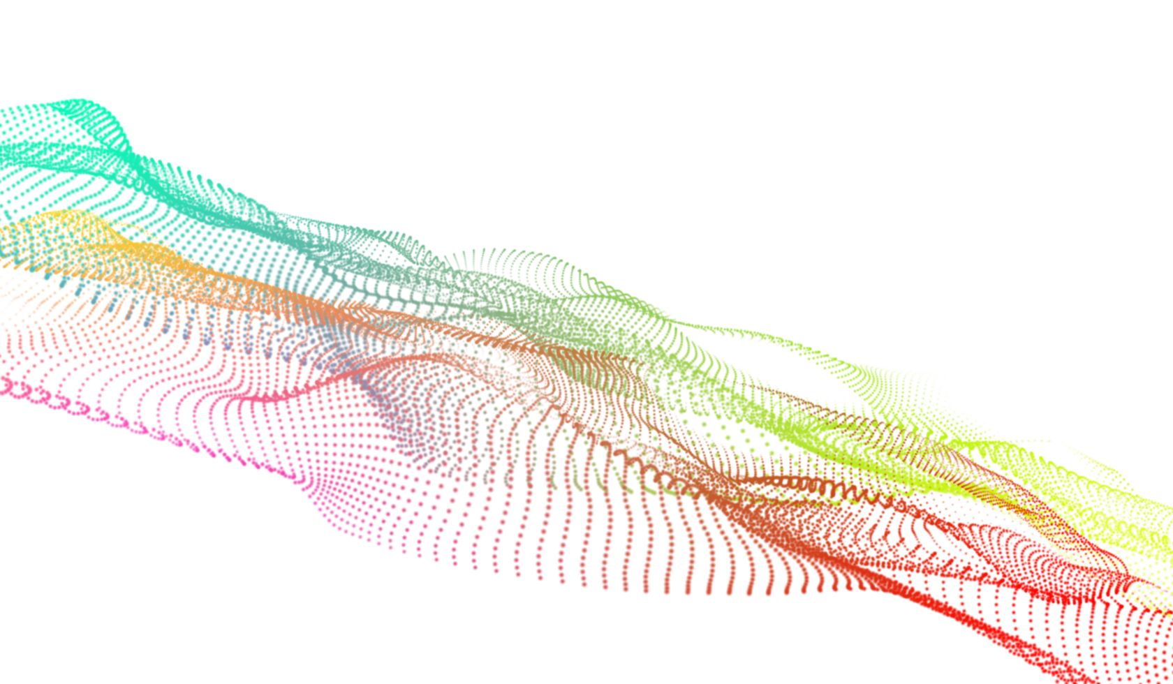 3D abstract digital technology multicolored light particles wave png