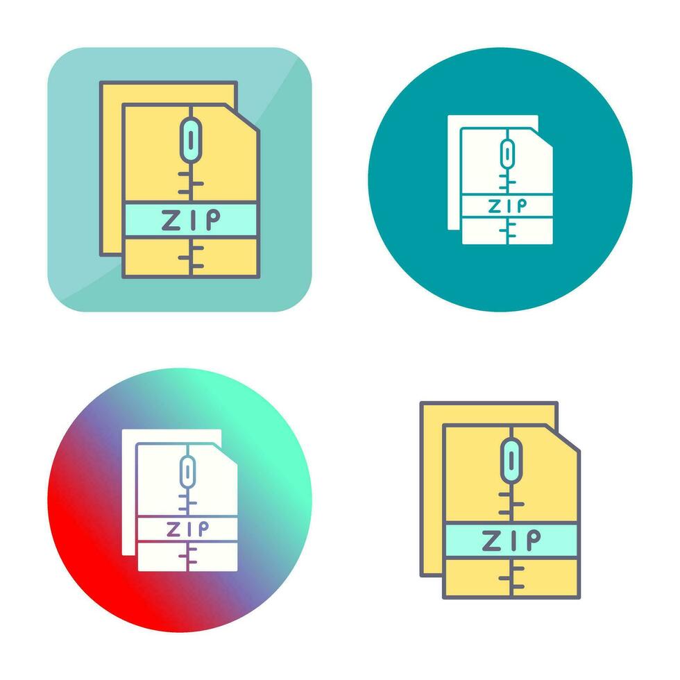 Zip File Vector Icon