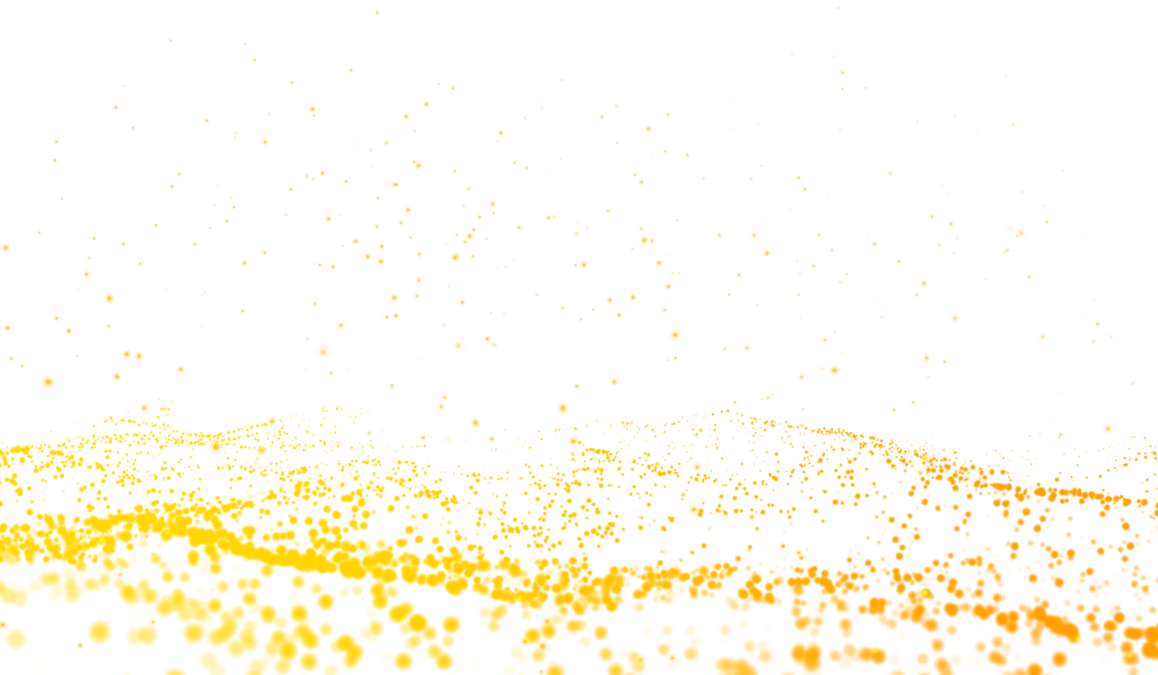 3D abstract digital technology yellow-orang light particles png