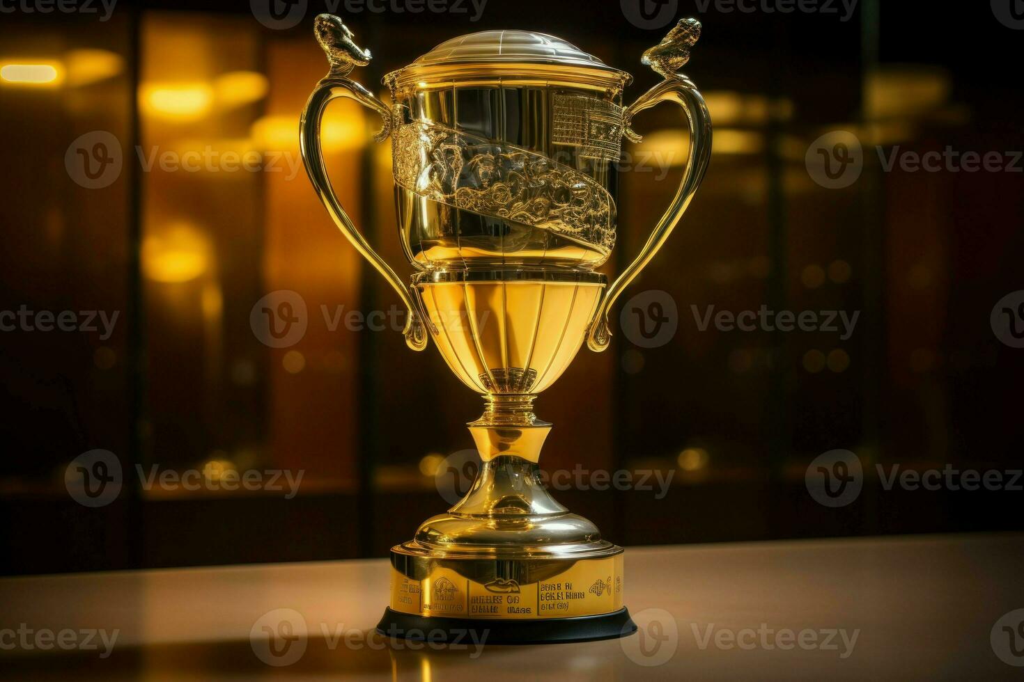 Monumental Championship trophy. Generate Ai photo