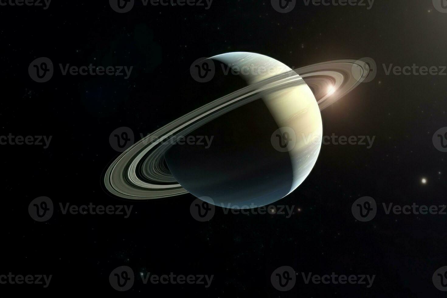 planeta Saturno en espacio. generar ai foto