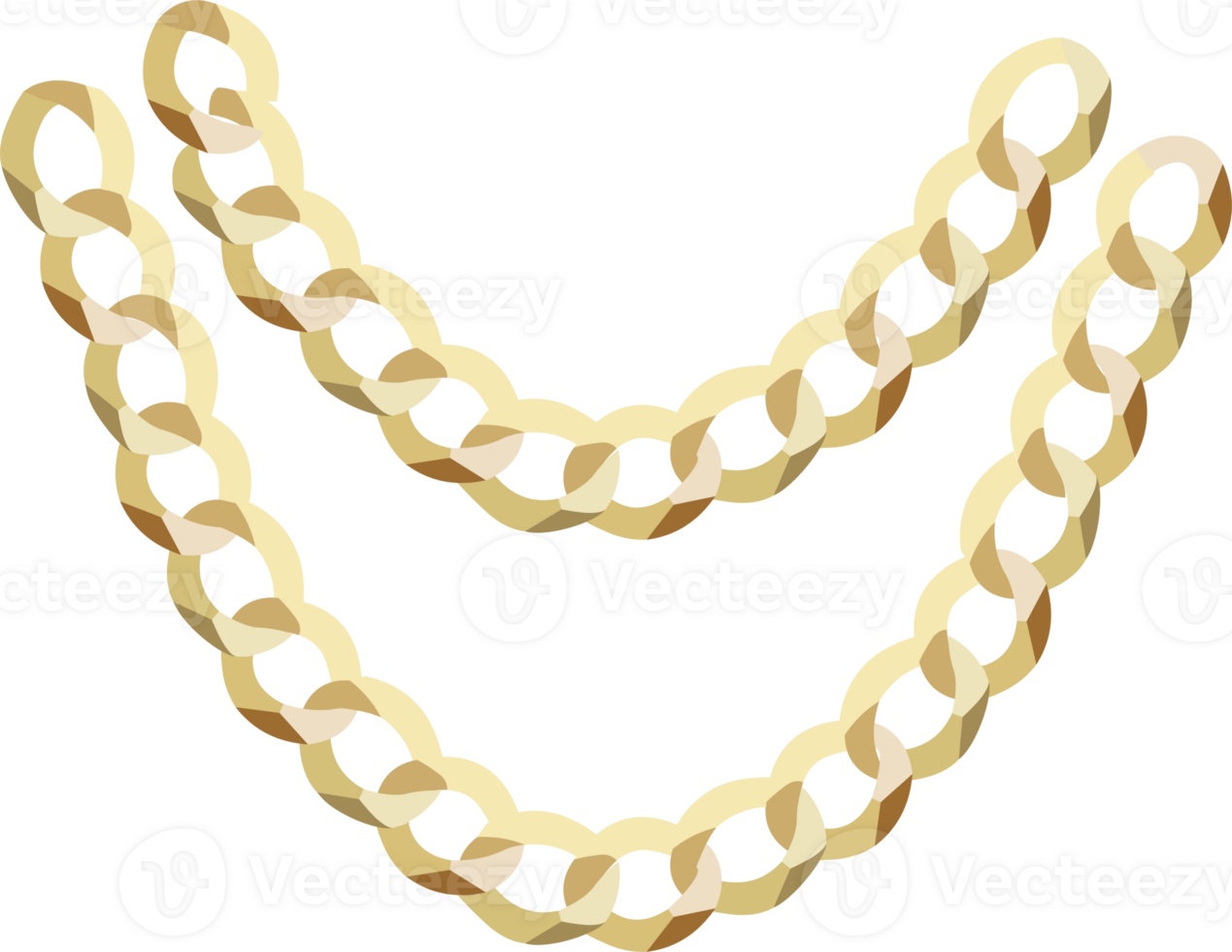 Gold chain necklace PNG