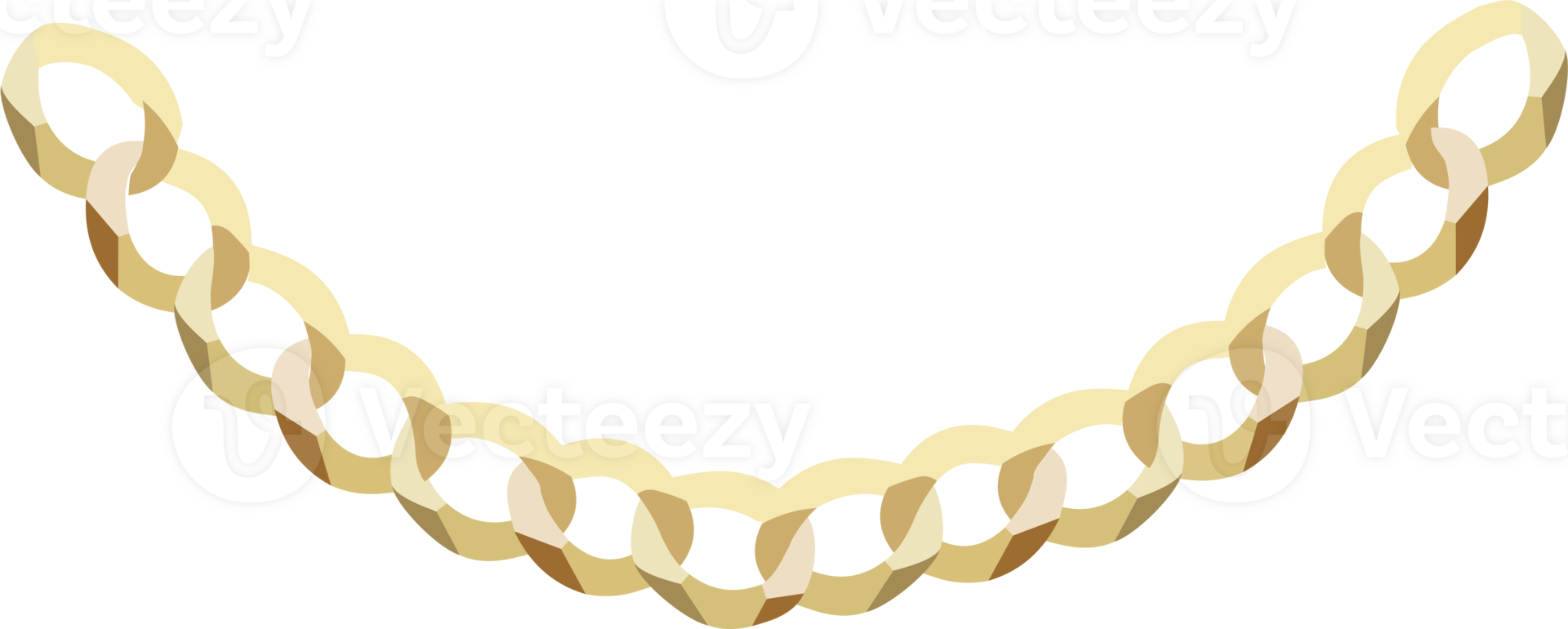 Gold chain necklace PNG