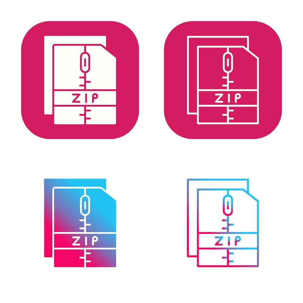 icono de vector de archivo zip