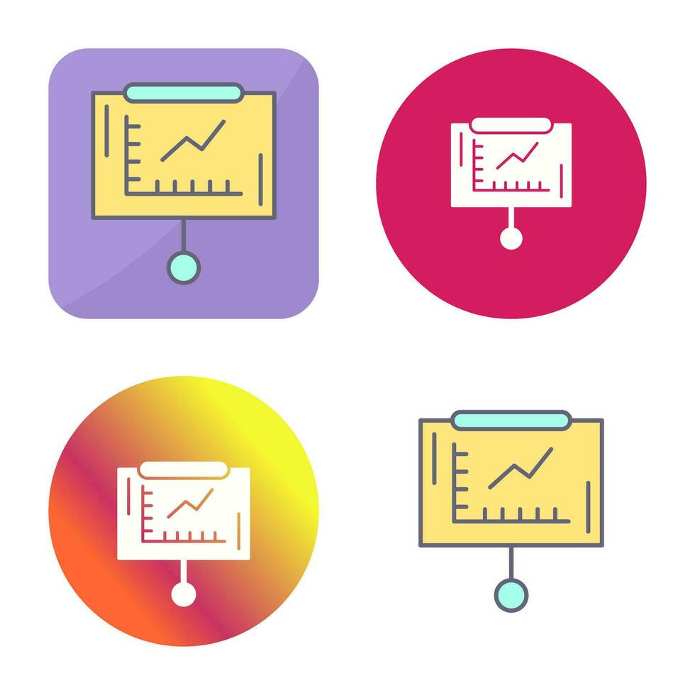 Line Graph Vector Icon