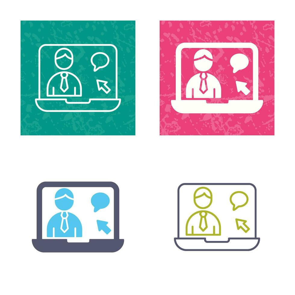 Online Interview Vector Icon