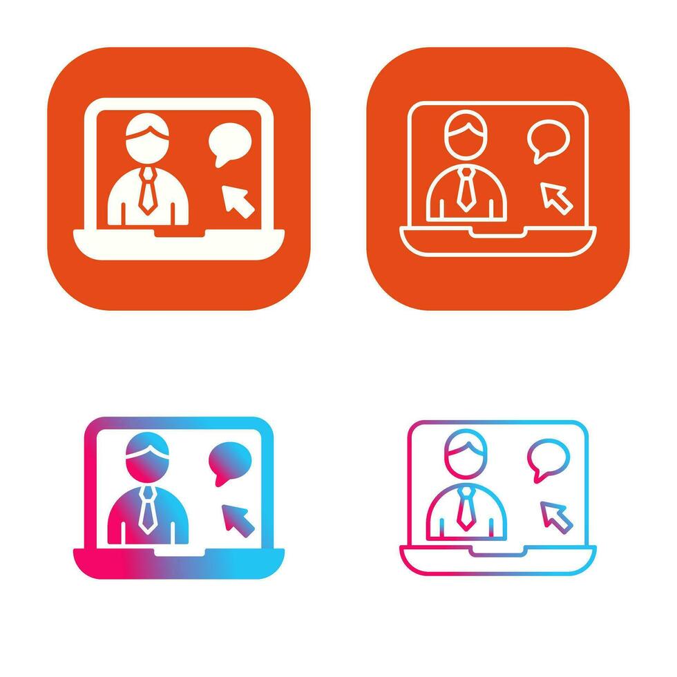 Online Interview Vector Icon