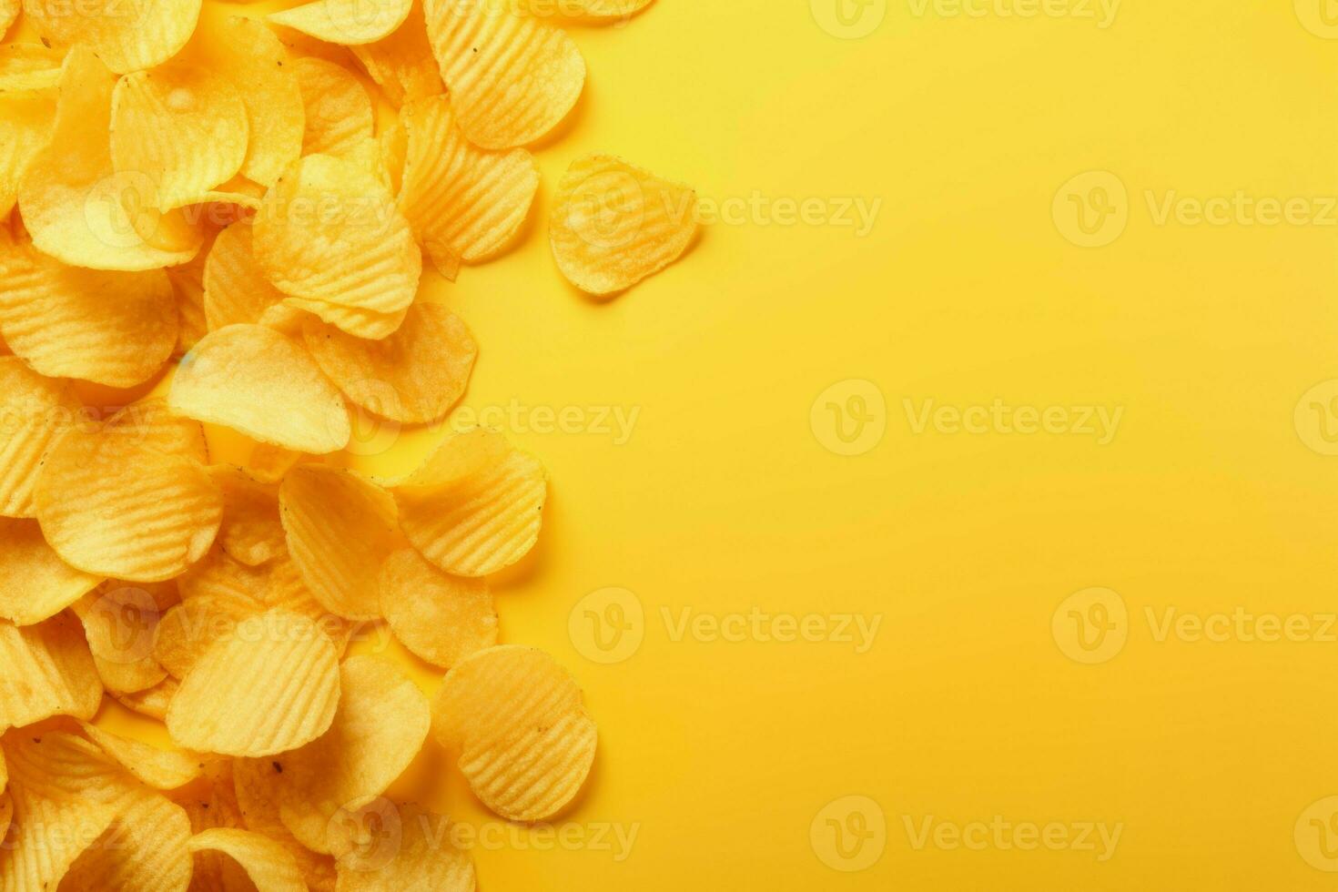 Savory Chips banner snack food. Generate Ai photo