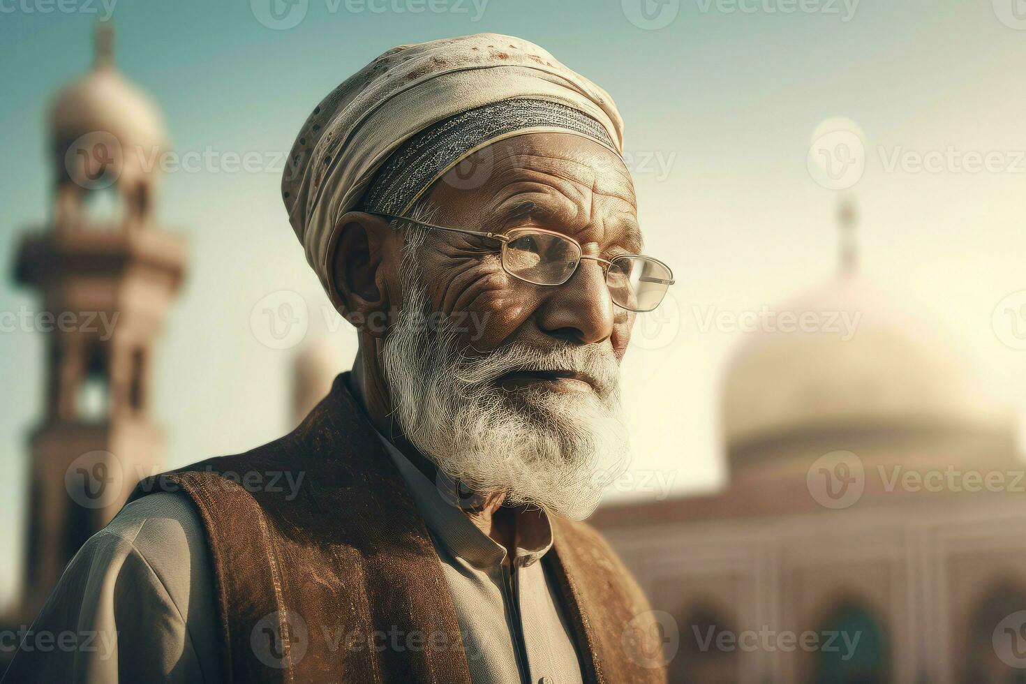 Old Imam man. Generate ai photo