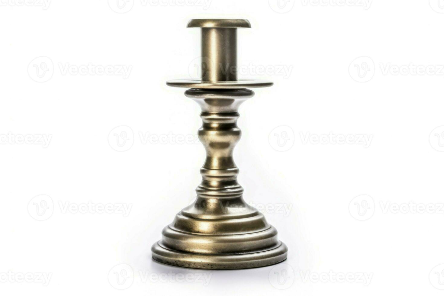 Metal vintage candlestick. Generate Ai photo