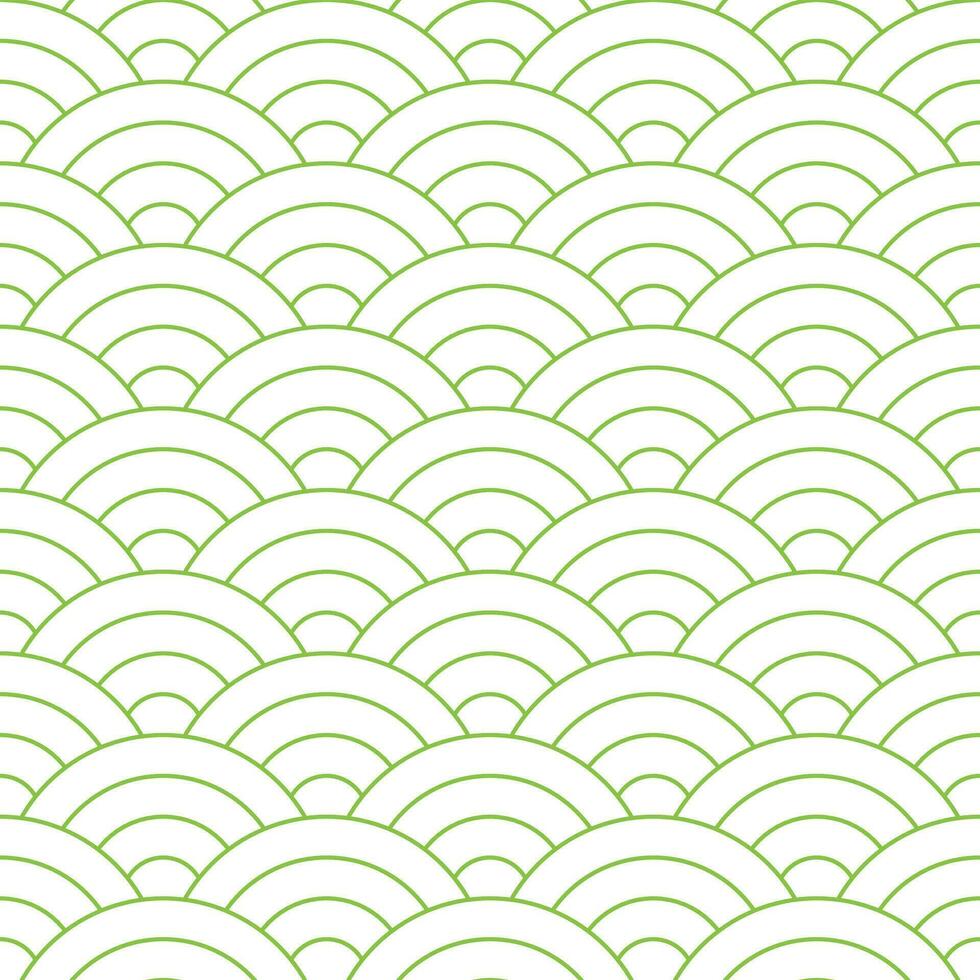 Light green Japanese wave pattern background. Japanese pattern vector. Waves background illustration. for clothing, wrapping paper, backdrop, background, gift card. vector