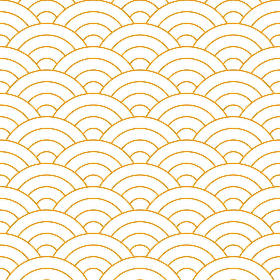 Orange Japanese wave pattern background. Japanese pattern vector. Waves background illustration. for clothing, wrapping paper, backdrop, background, gift card. vector