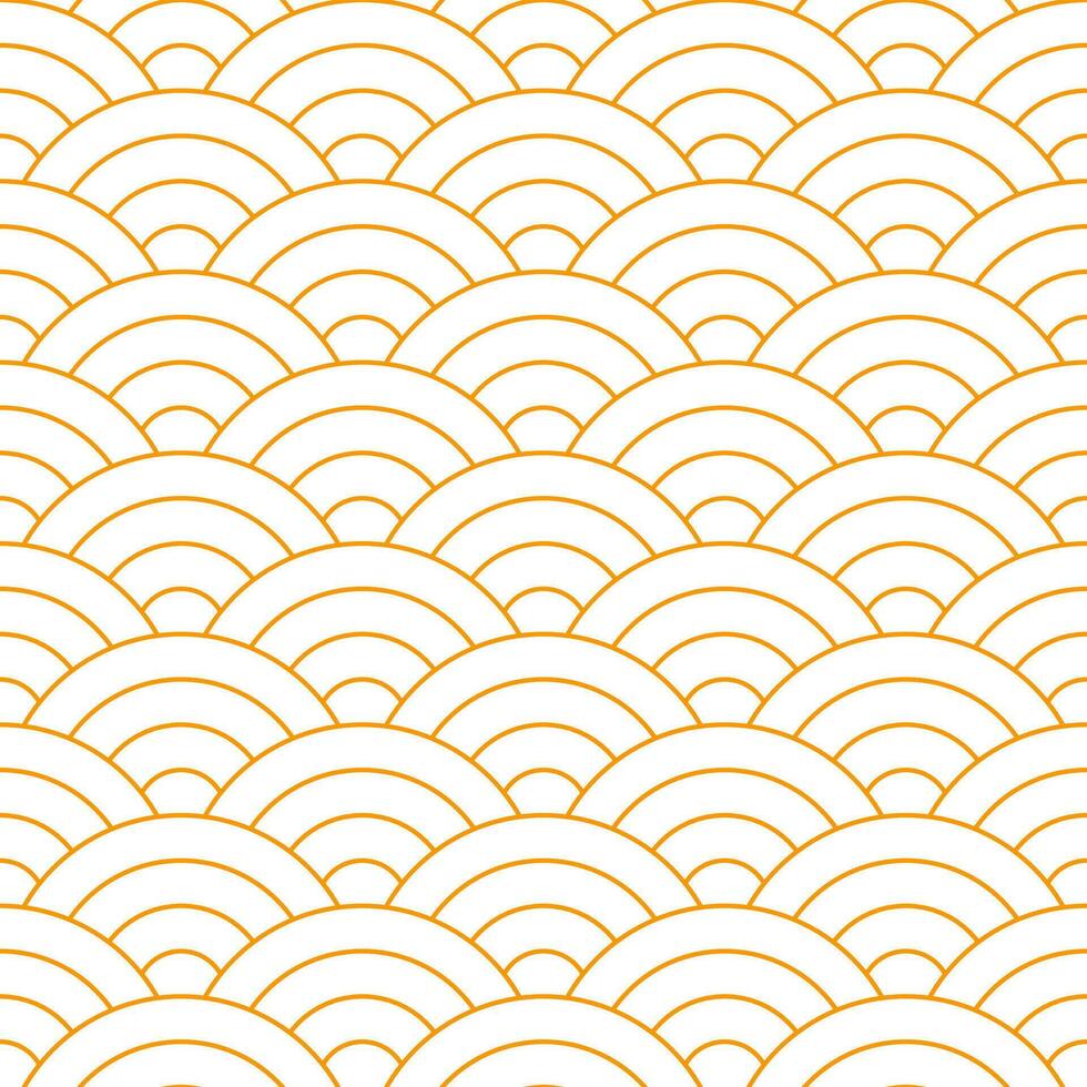 naranja japonés ola modelo antecedentes. japonés sin costura modelo vector. olas antecedentes ilustración. para ropa, envase papel, fondo, fondo, regalo tarjeta. vector