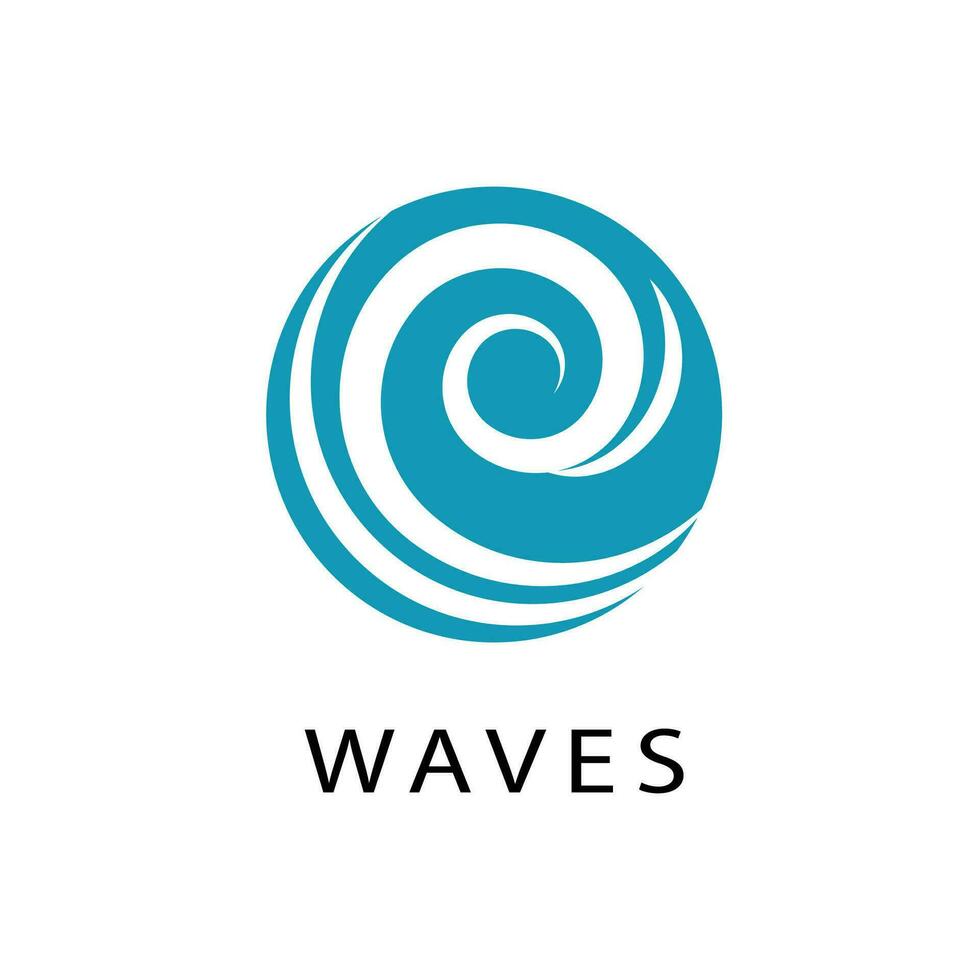 agua ola logo vector y símbolo modelo