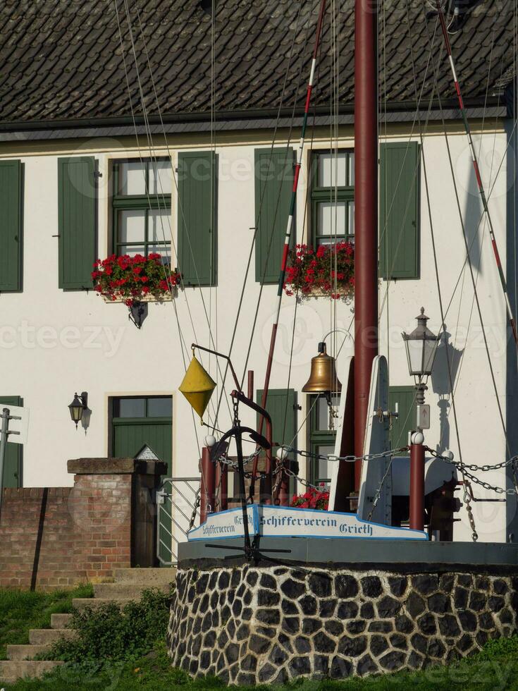 grieth village at the river rhine photo