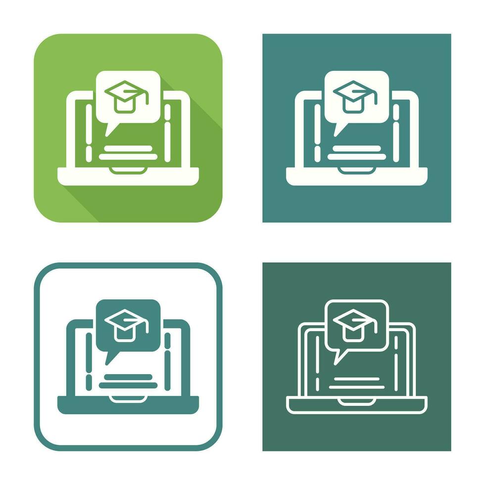 E Learning Vector Icon