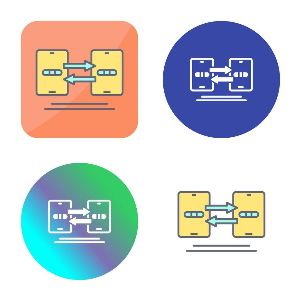 icono de vector de sincronización de datos