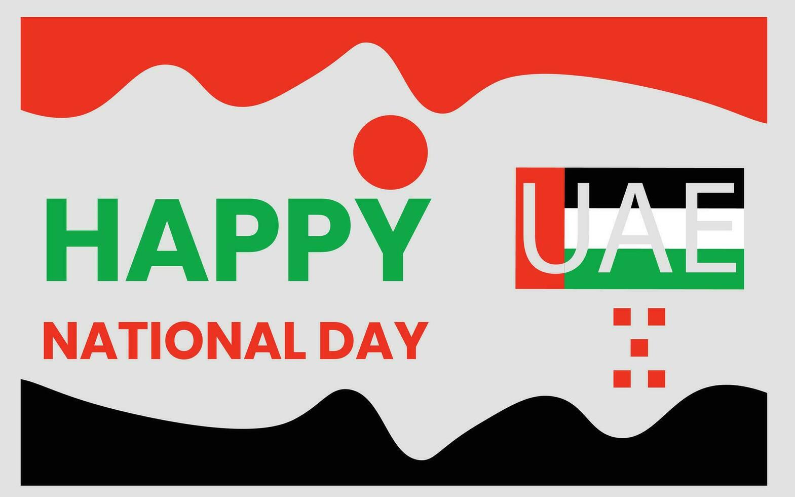 United Arab Emirates National Day Background Design. Banner, Poster, Greeting Card. Vector Illustration.