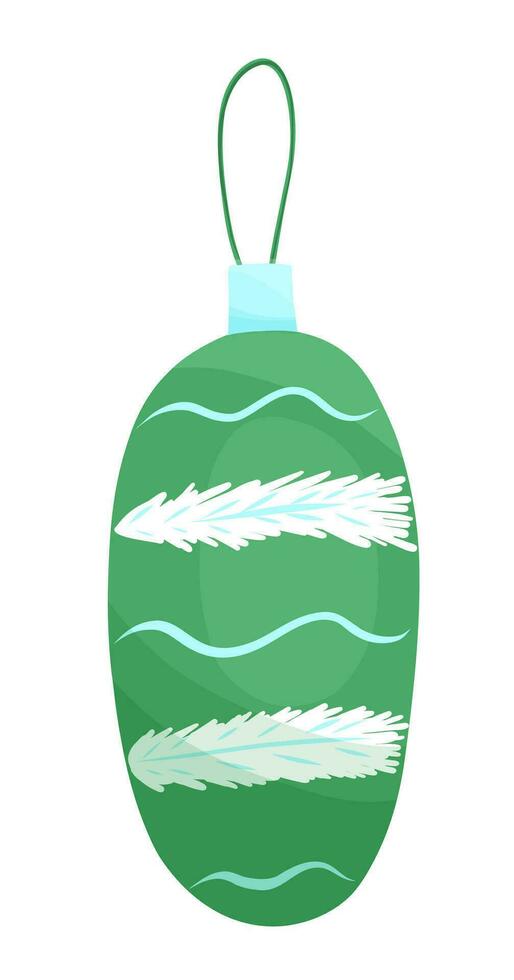 Christmas tree toy in cartoon style vector