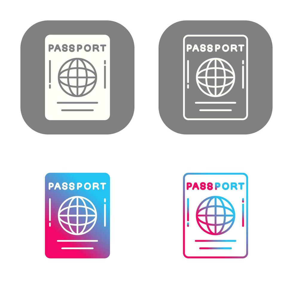 icono de vector de pasaporte