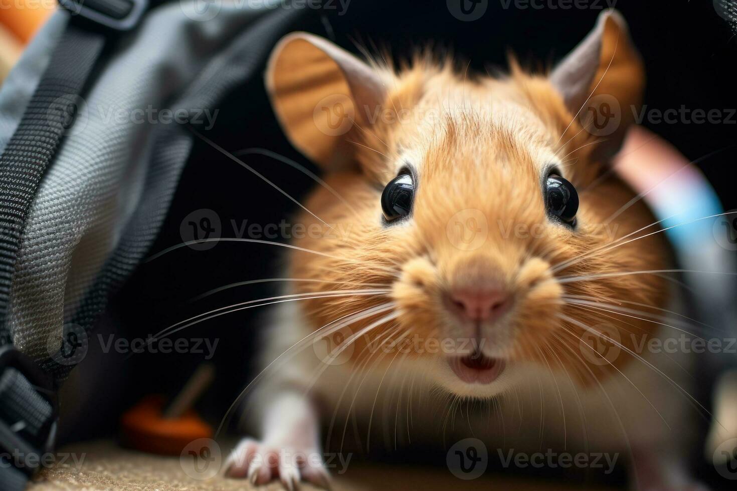 rodent guinea pig peeking out of the house generative ai photo
