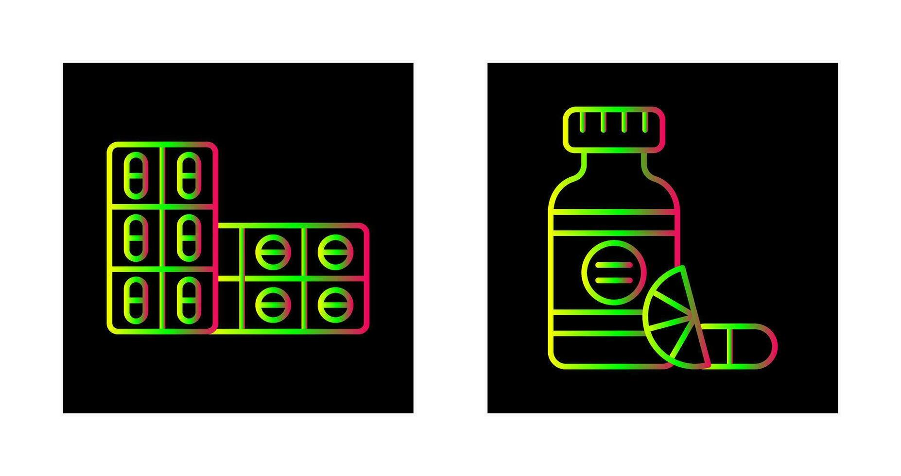 Aspirin and Vitamins Icon vector