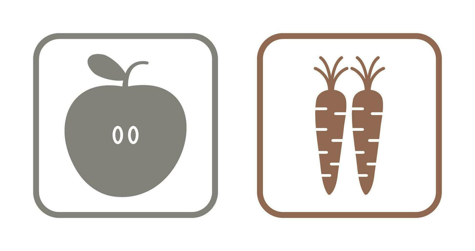 Apples and Carrots Icon vector