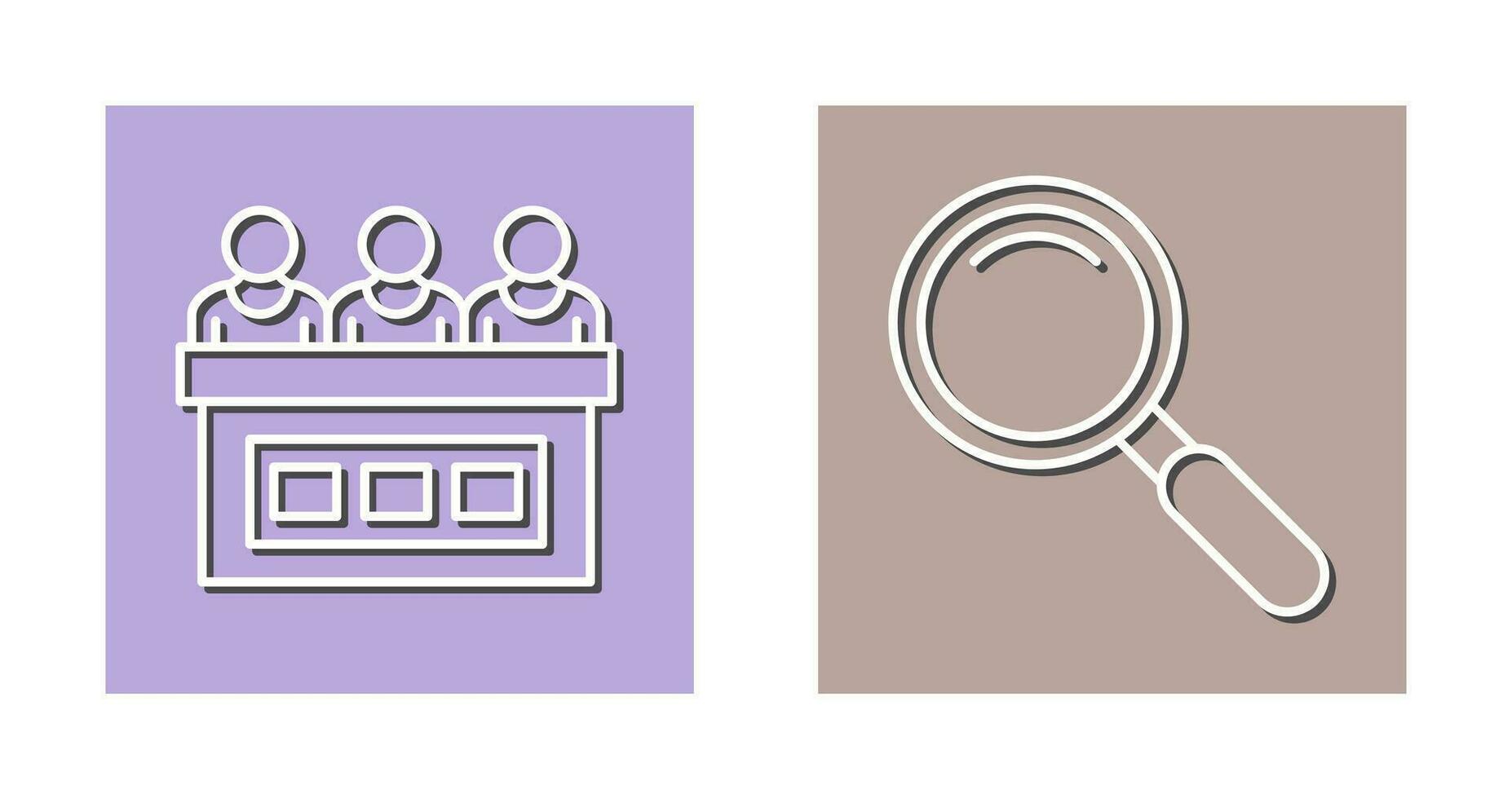 Jury and Magnifiying Icon vector
