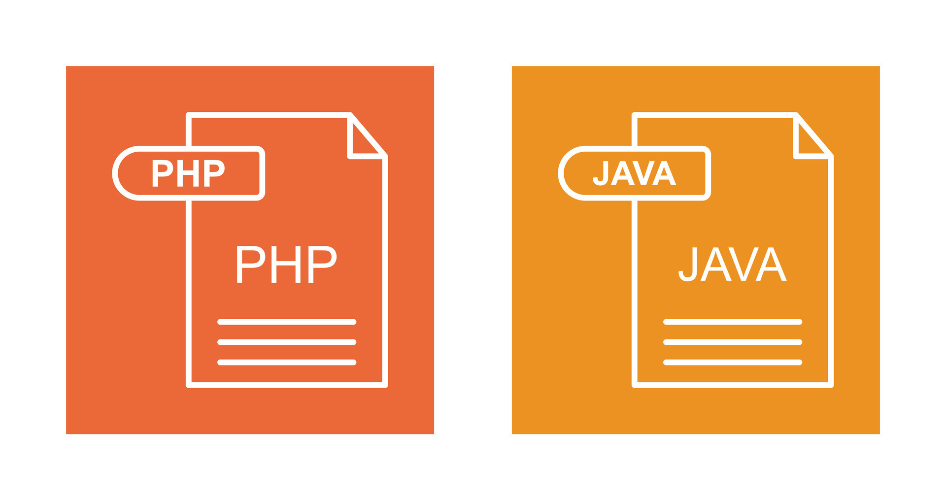 PHP and Java Icon 33169808 Vector Art at Vecteezy