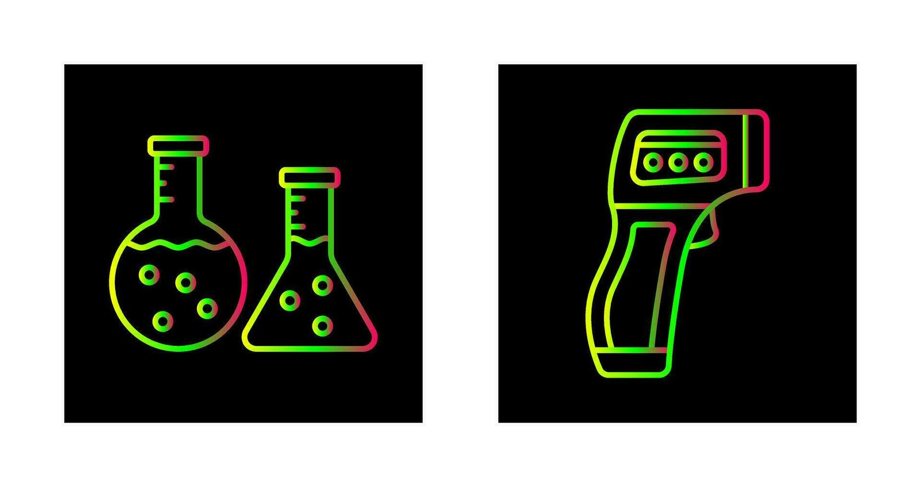 Flask and indicator Icon vector