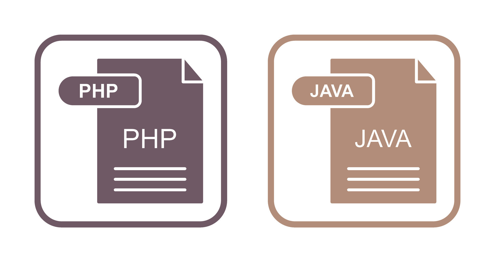 PHP and Java Icon 33169945 Vector Art at Vecteezy