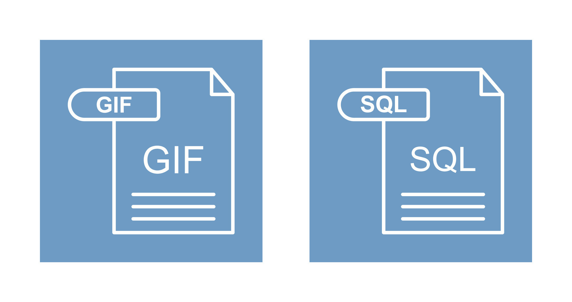 GIF and SQL Icon 33170007 Vector Art at Vecteezy
