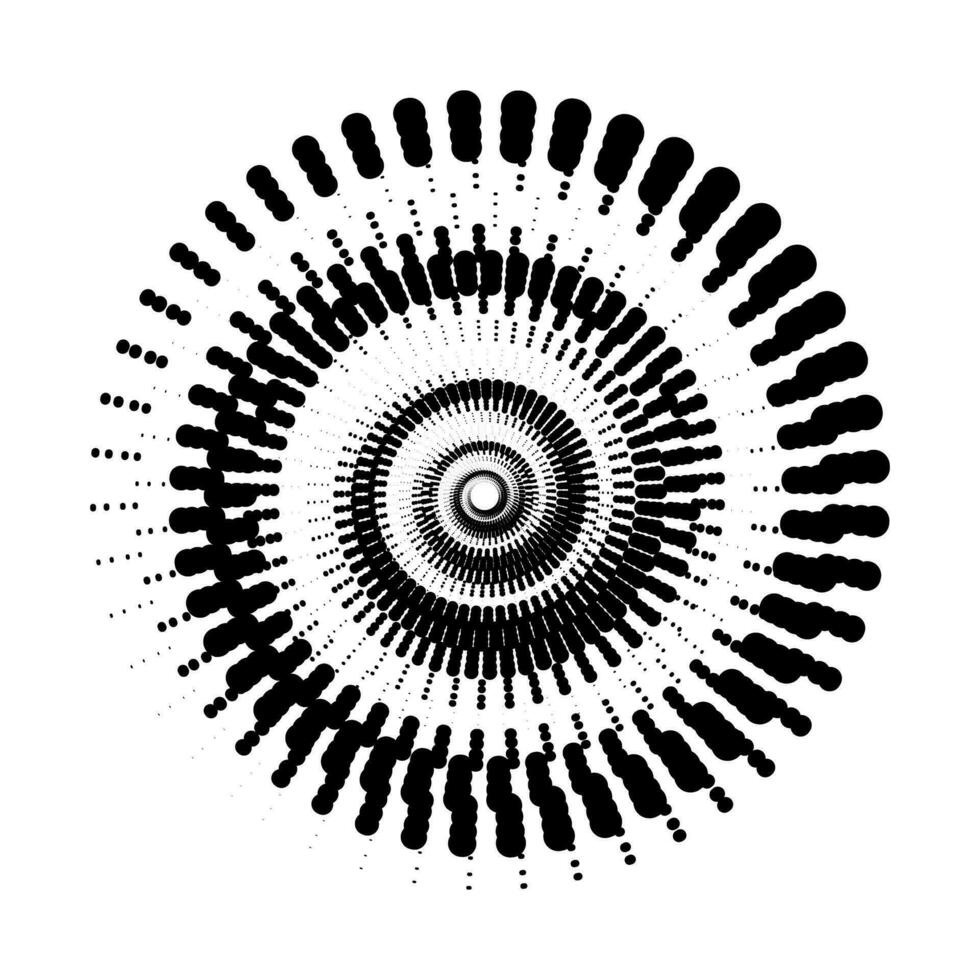 Spiral Dynamic abstract logo. Spinning Circle shape. Vector illustration