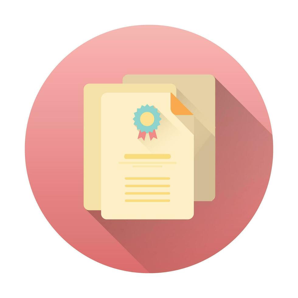 Illustration of warranty documents and certificates vector