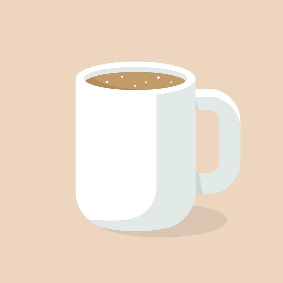 vector flat illustration of a cup of coffee