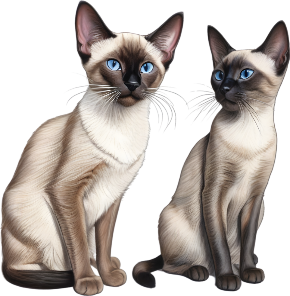 A sketch of a Siamese cat. AI-Generated. png