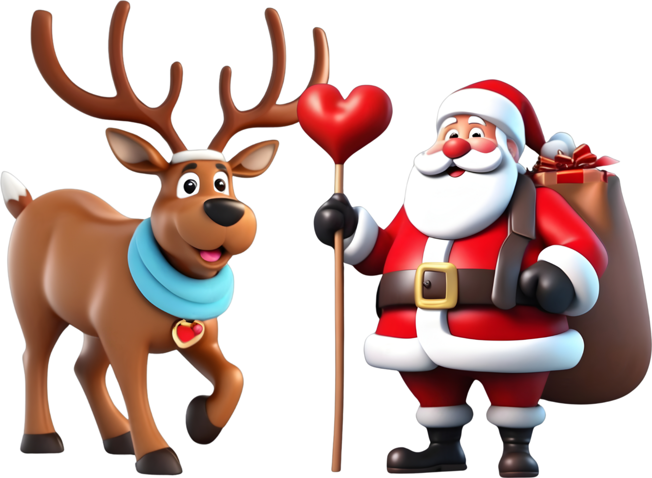 A Cute Santa Claus painting. AI-Generated. png