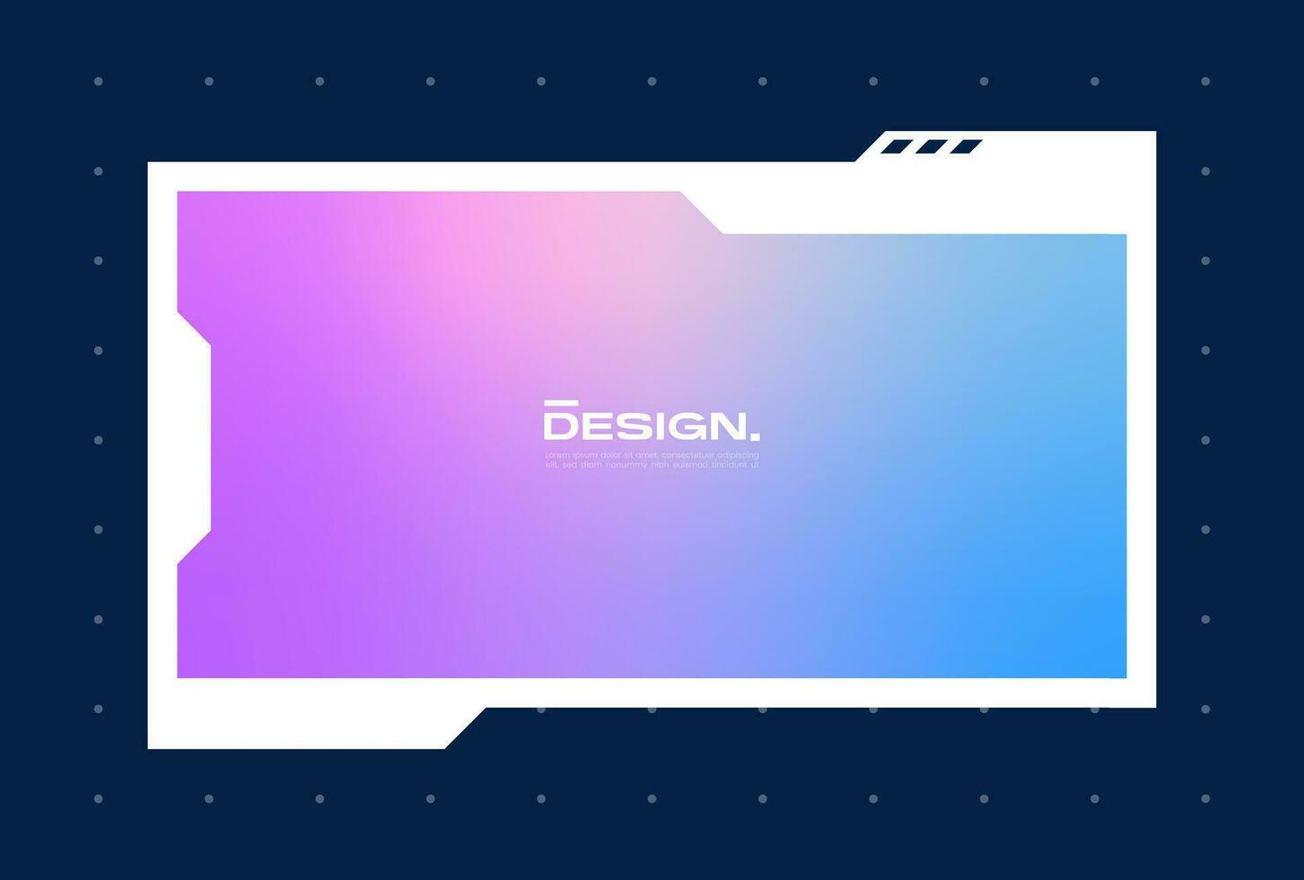 Futuristic pop up interface illustration. Video overlay element. vector