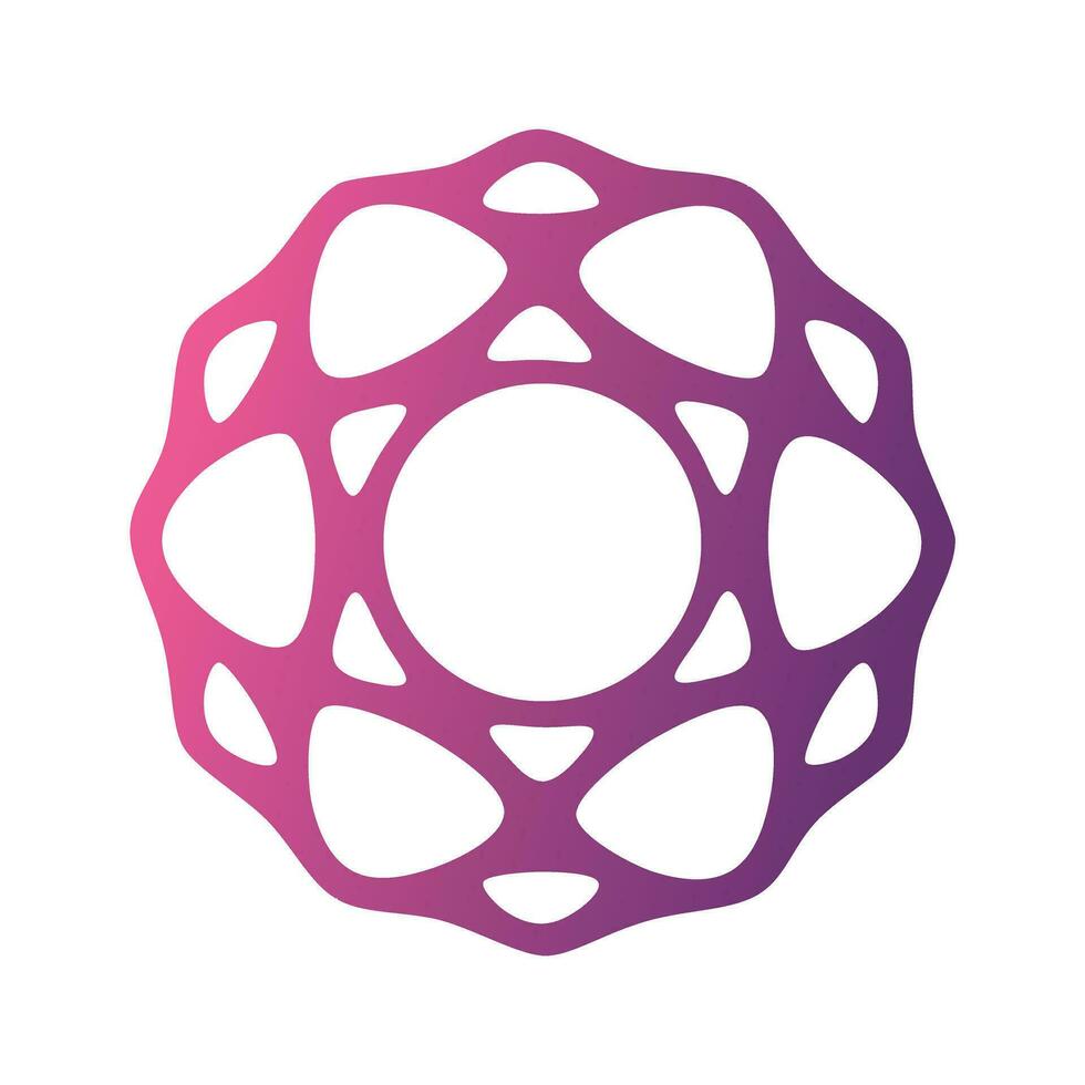 Abstract image of a perforated circle vector