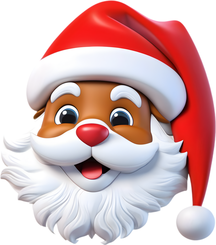 A Cute Santa Claus painting. AI-Generated. png