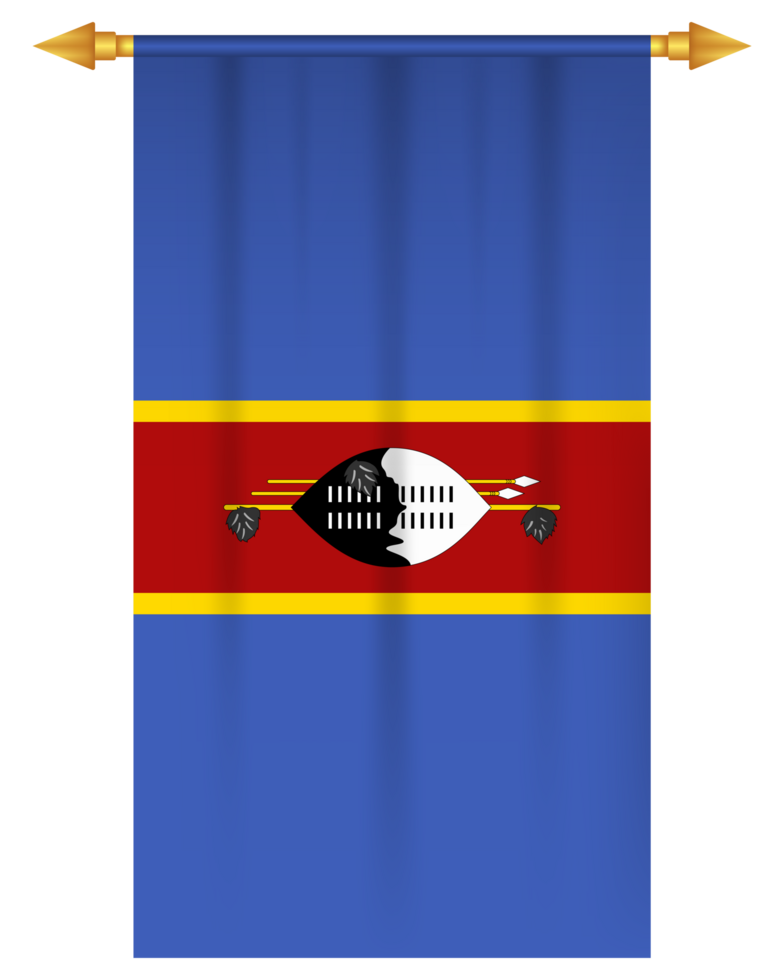 Eswatini flag vertical pennant isolated png